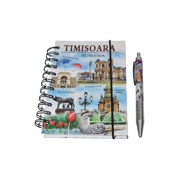 Agendă și pix - Ilustrații Timișoara