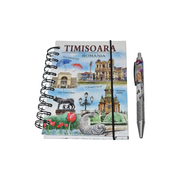 Agendă și pix - Ilustrații Timișoara