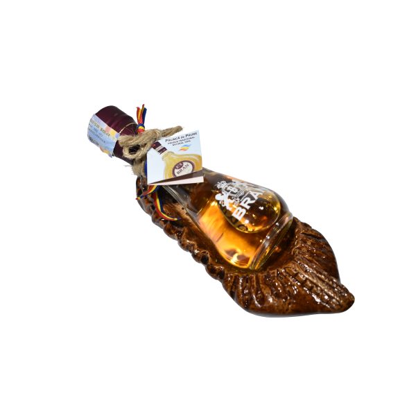 Set pălincă prune + opincă ceramică