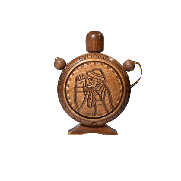 Plosca din lemn cu Romania 