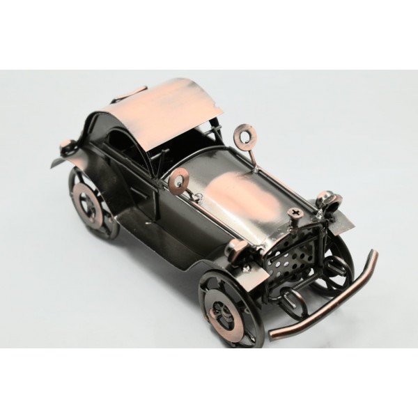 Mașină de epocă din metal, 19,5 cm,  arămiu