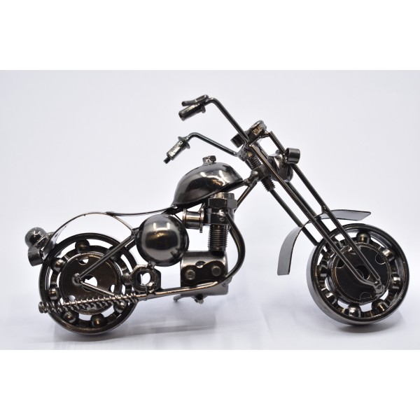 Motocicletă metal  21,5 cm, gri
