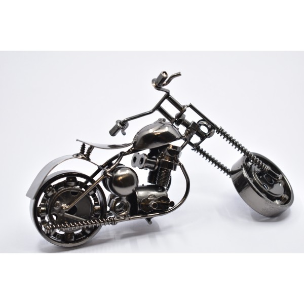 Motocicletă metal  18 cm, gri